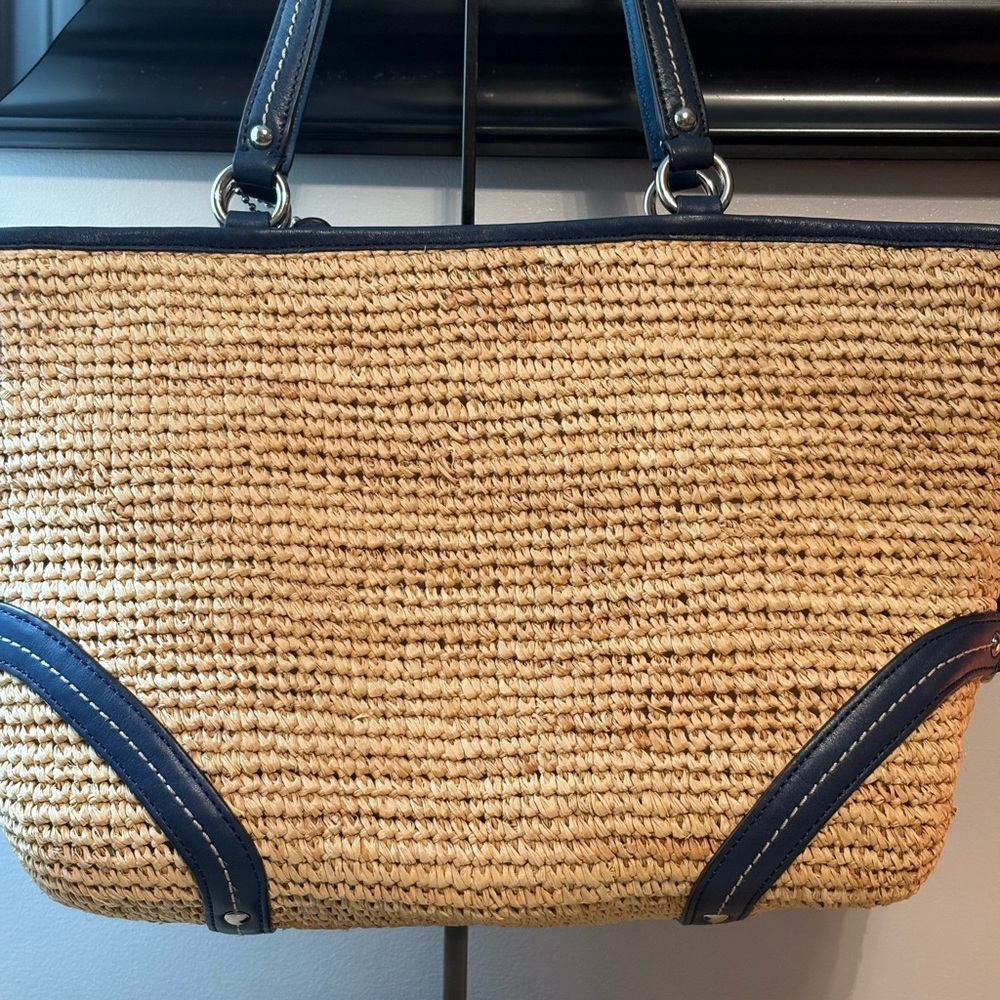 Coach Raffia Tote - Picture 4 of 11